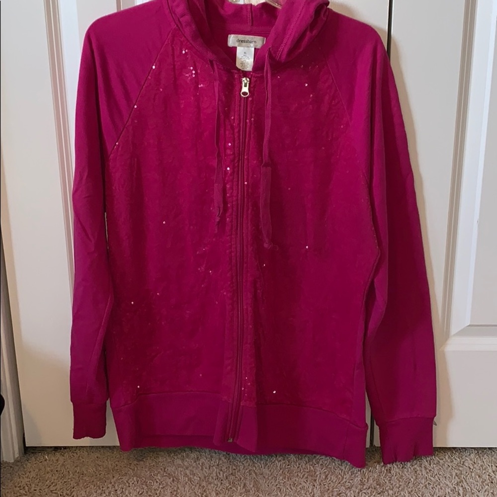 Dress Barn pink Jacket Women’s XL w/sequin front